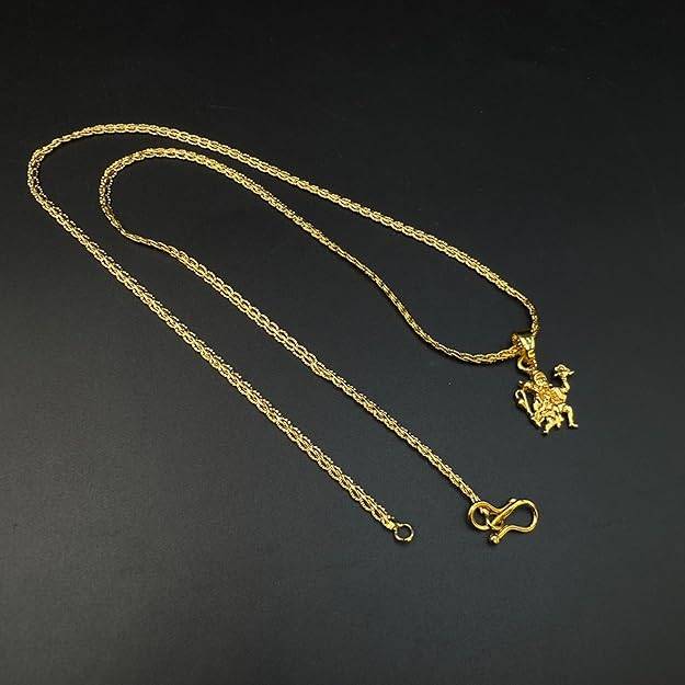 Fashion Jewelry God Hanuman Ji Pendant For Men: Gold Plated Powerful "Bajrangbali Pavanputra Hanuman" Pen : OSAK011-IGPENDANT