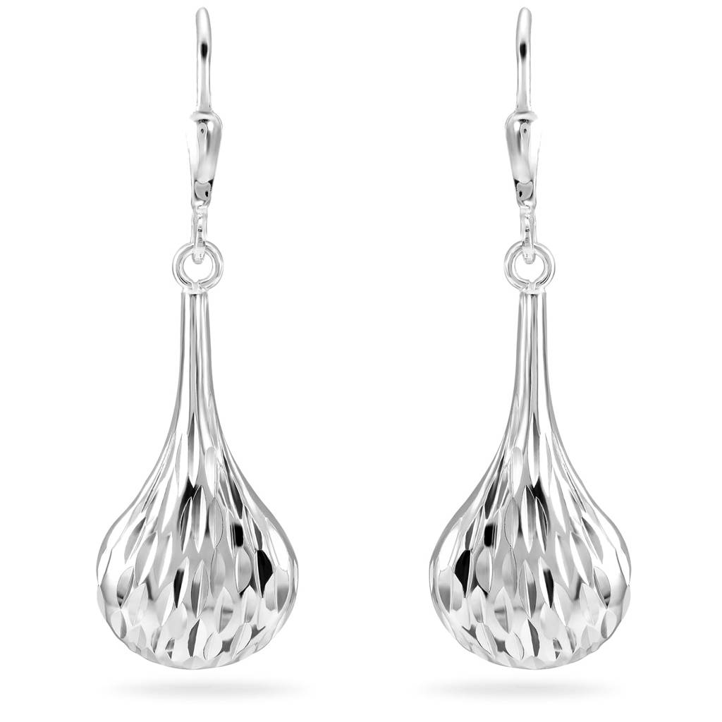925 Sterling Silver Oxidised Anti Tarnish Leverback Small Drop Earrings Jewellery Collections Navratri Gift For Wome : PF17E56