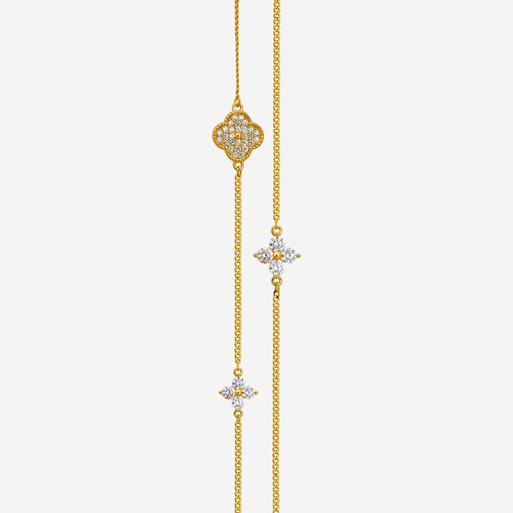 Gold Plated Party Zircon Sterling Silver Bracelet -453504 : 453504