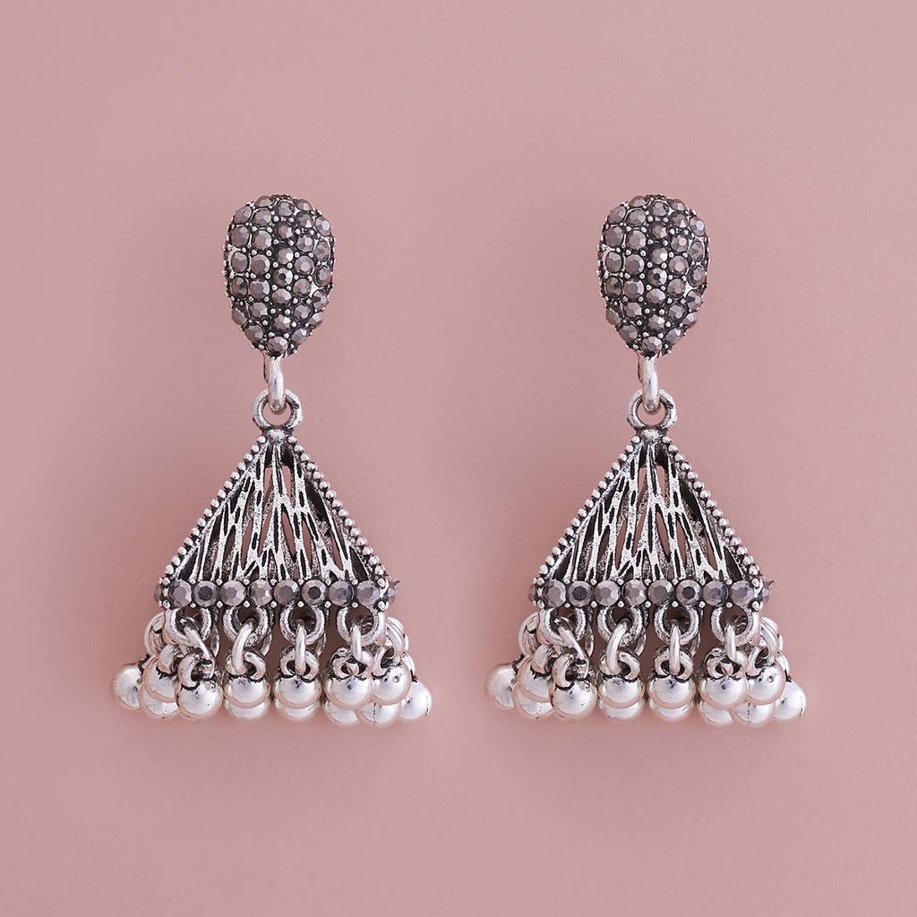 Party Zircon Trendy Jhumkas-178772 : 427963
