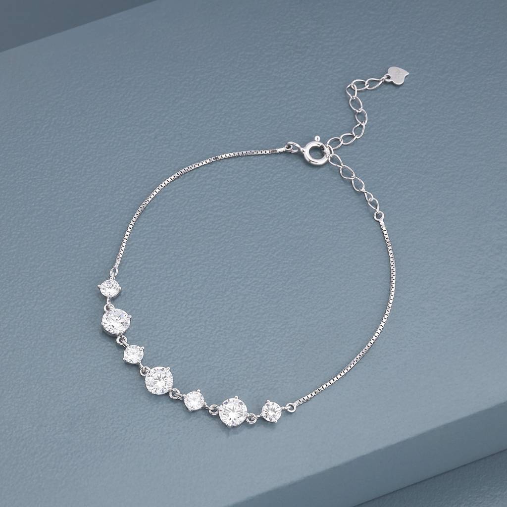 Kushal'S Fashion Jewellery Plated Party 92.5 Sterling Silver Bracelet -191384 : 453511