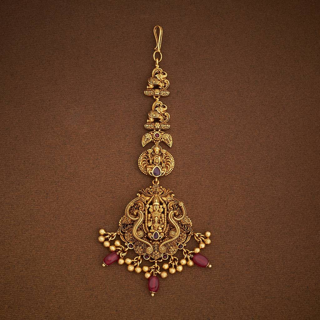 Kushal'S Fashion Jewellery Gold-Plated Ethnic Antique Tikka -182518 : 435901