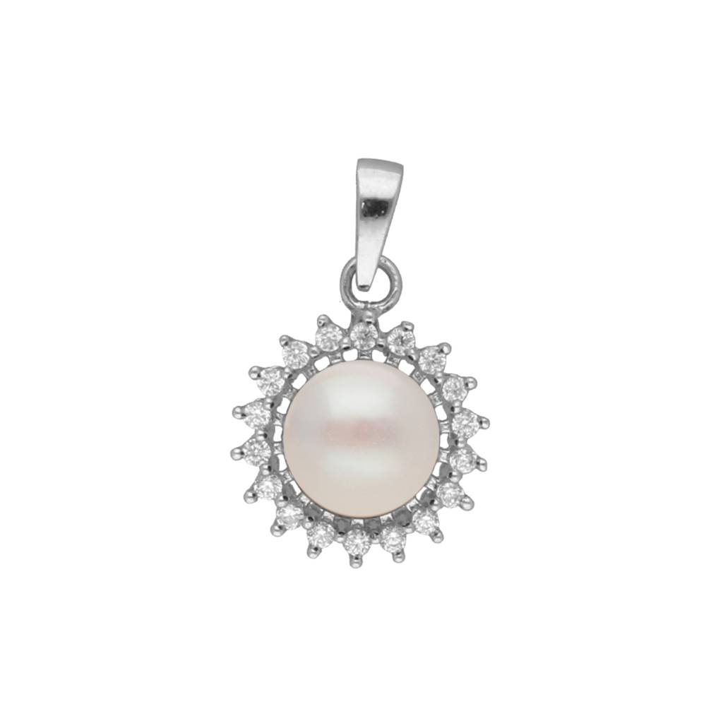 92.5 Silver Dhriti Simple Pearl Pendant : JPMAY-22-143