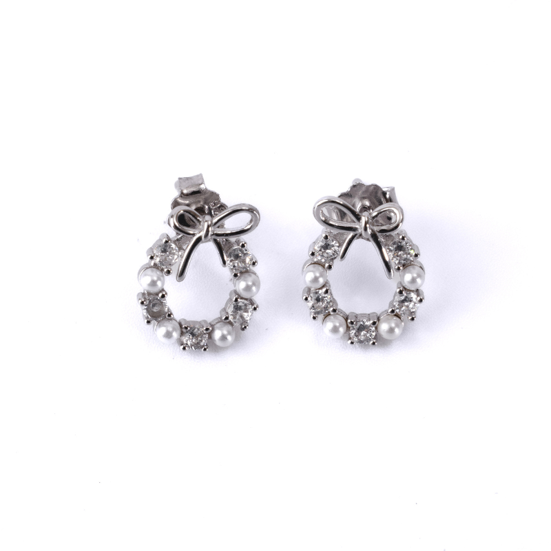 Pearl Whimsy Hoops : JEWEAR17_RoseGold