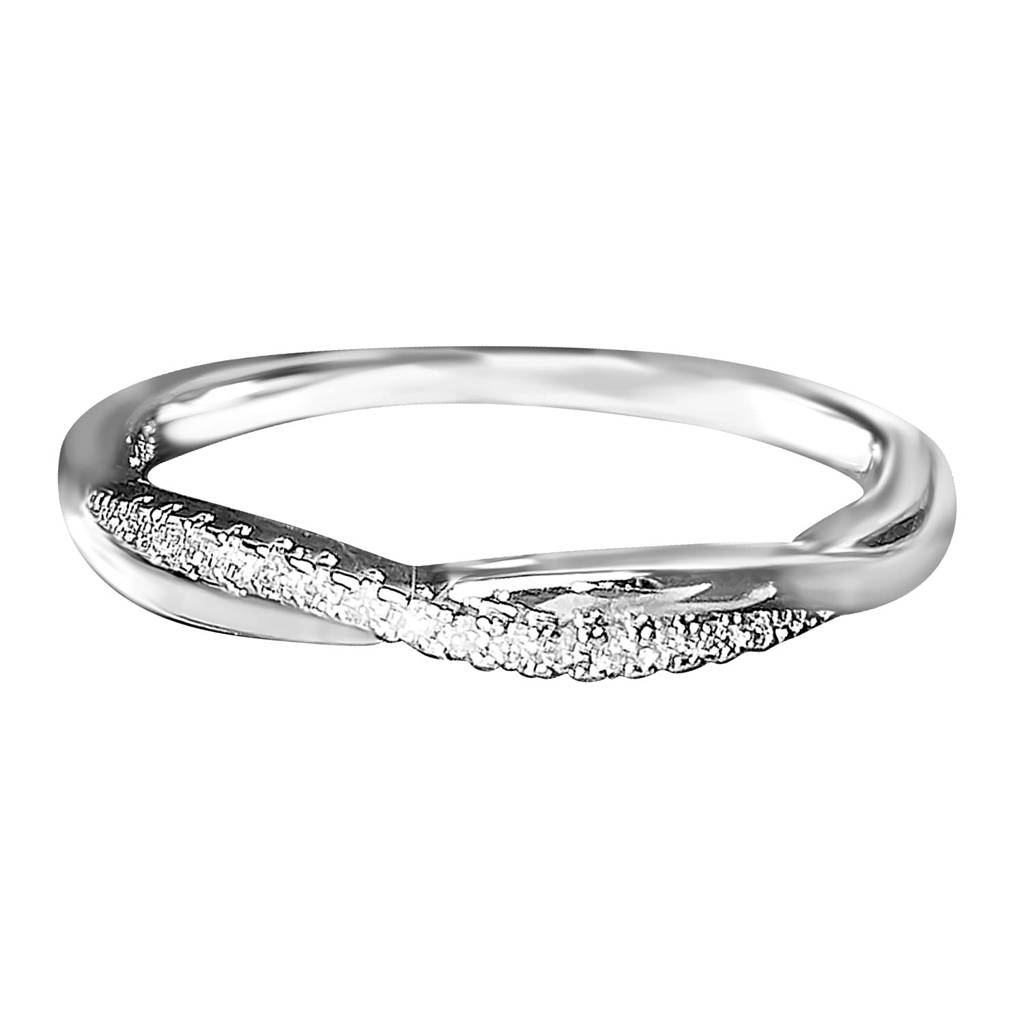 American Diamond Studded Silver Plated Finger Ring Fashion Wear Stylish Jewellery Gift For Girls & Women (Px8R106-7) : PX8R106-7