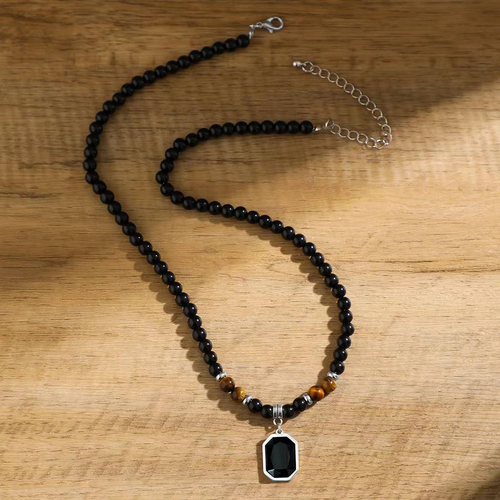 Black Magic Beads Necklace : MN1S0845