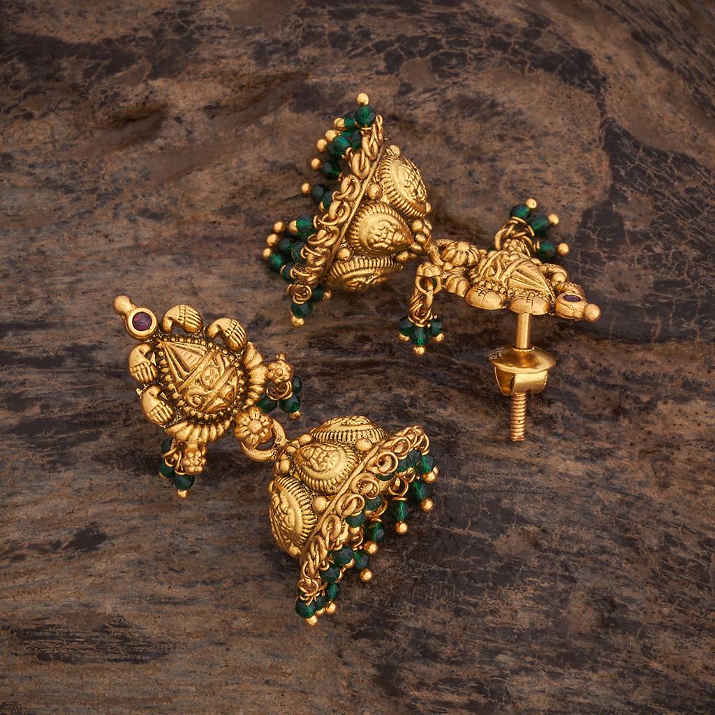 Kushal'S Fashion Jewellery Dome Shaped Jhumkas Earrings-174365 : 418215