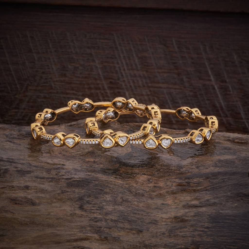 Kushal'S Fashion Jewellery Victorian Plated Party Kundan Bangle : 425799