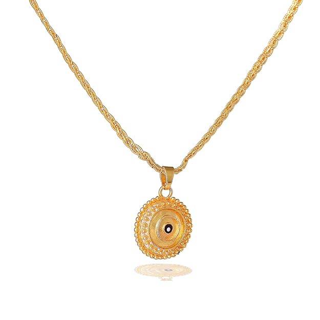 Fashion Jewelry Pendant For Women: Gold Plated Modern & Stylish Lightweight Circular Pattern Pendant With : OSAK019-IGPENDANT