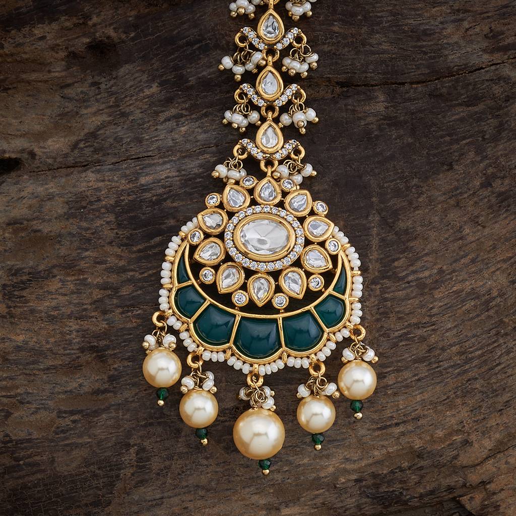 Kushal'S Fashion Jewellery Victorian-Plated Ethnic Kundan Tikka -164045 : 413804