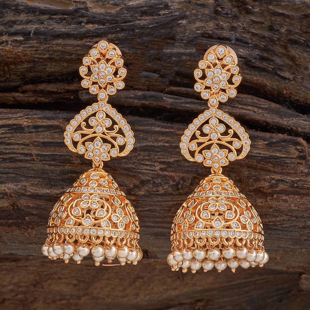 Kushal'S Fashion Jewellery Dome Shaped Jhumkas Earrings-170625 : 410926