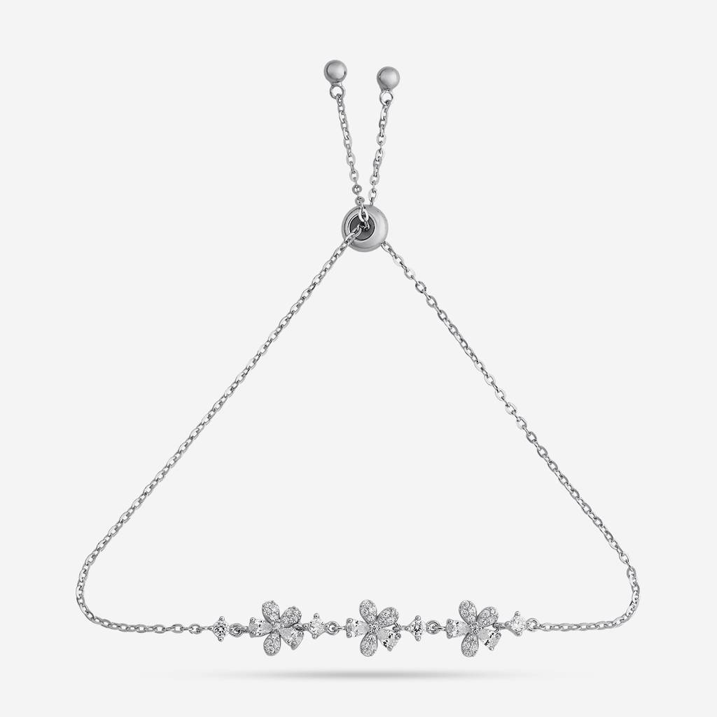 Kushal'S Fashion Jewellery Plated Party 92.5 Sterling Silver Bracelet -191288 : 453362