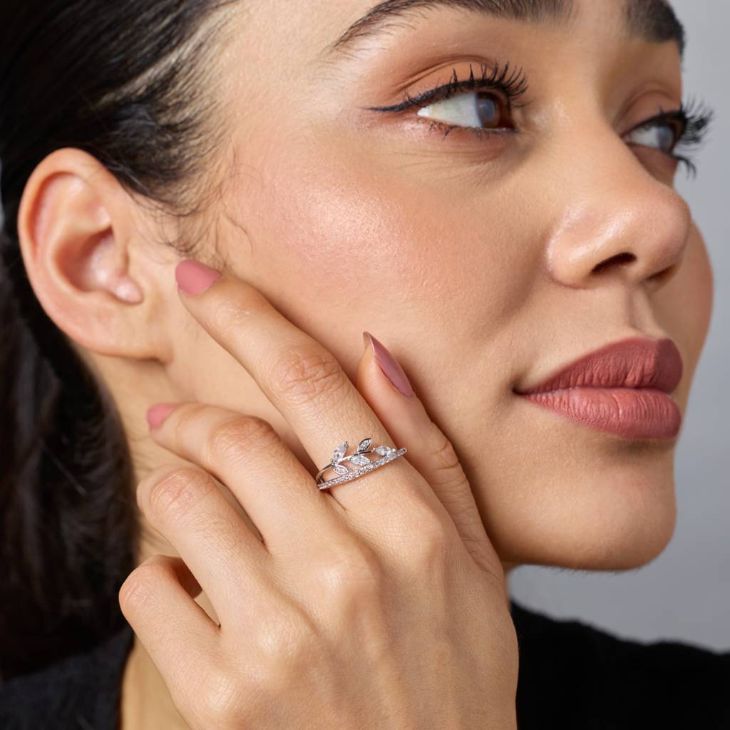 Kushal'S Fashion Jewellery -Plated Party Trendy Zircon Finger Ring -192484 : 455227