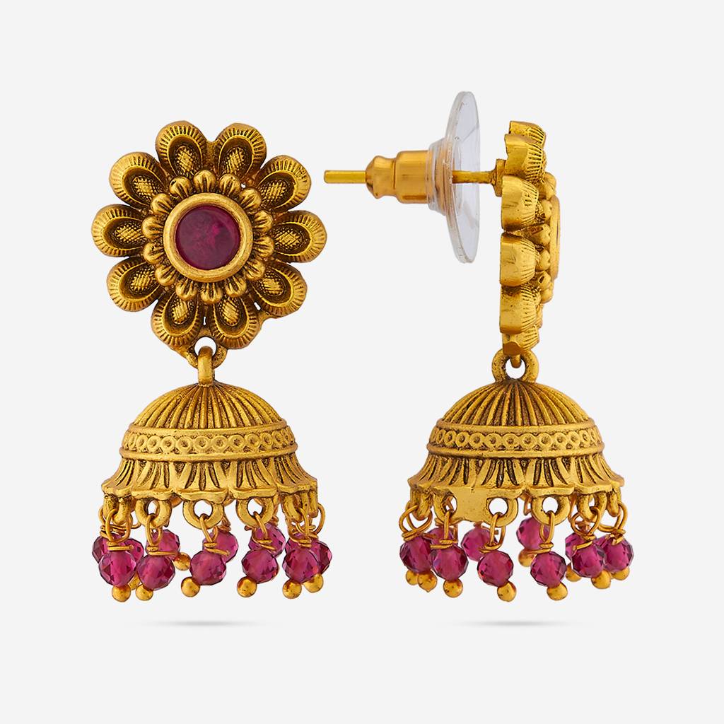 Kushal'S Fashion Jewellery Plated Ethnic Antique Jhumkas-185442 : 442467