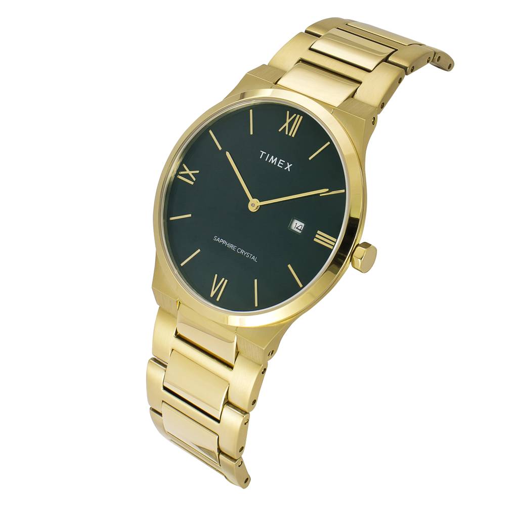 Timex Signio Round 41Mm Green Dial Analog Men Watch - Tweg23605 : TWEG23605