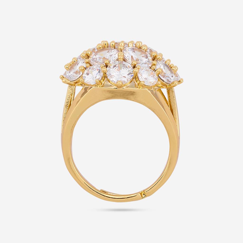 Kushal'S Fashion Jewellery Plated Party Zircon Finger Ring -451199 : 451199