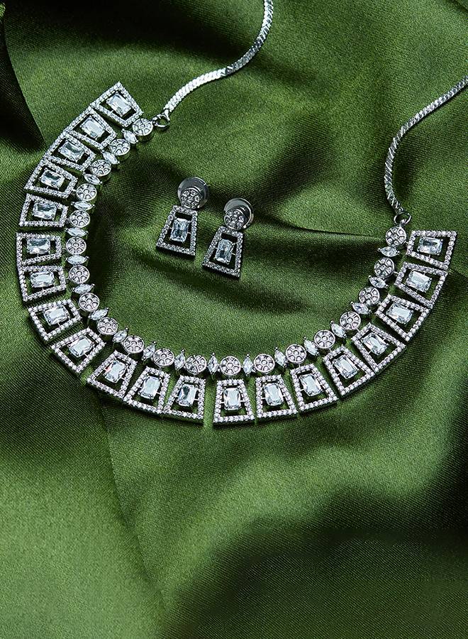 Victorian Inspired Sparkling Elegance Necklace Set : 8905124445381