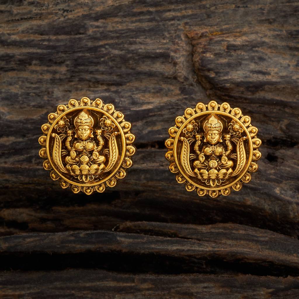 Kushal'S Fashion Jewellery Gold-Plated Casual Wear Antique Earring-173608 : 416766