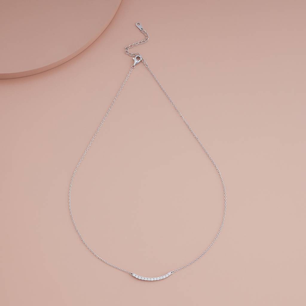 Kushal'S Fashion Jewellery White Rhodium-Plated Party Zircon Trendy Pendants-185063 : 441750