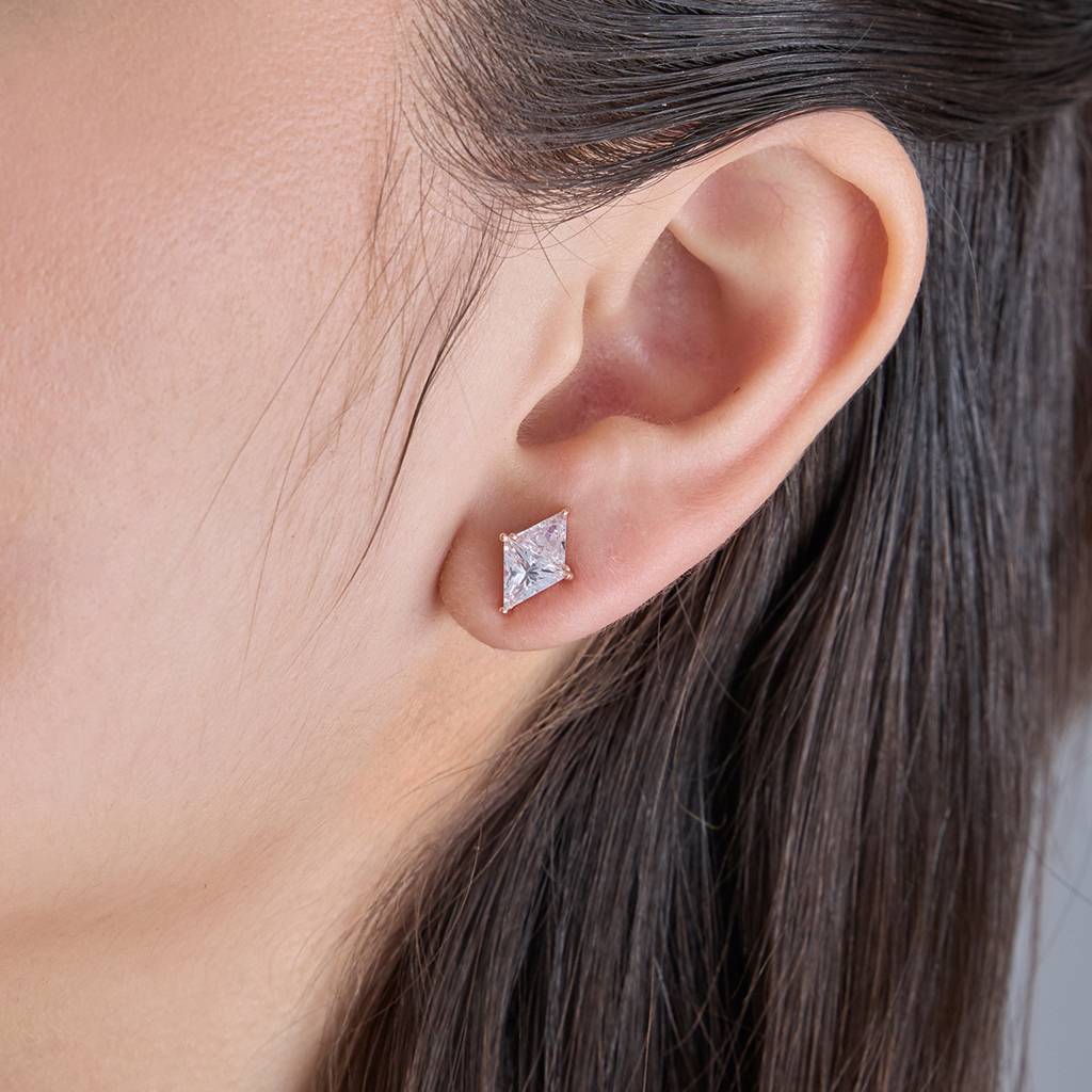 Kushal'S Fashion Jewellery White Rhodium-Plated Party Zircon 92.5 Sterling Silver Stud Earrings-183033 : 436964