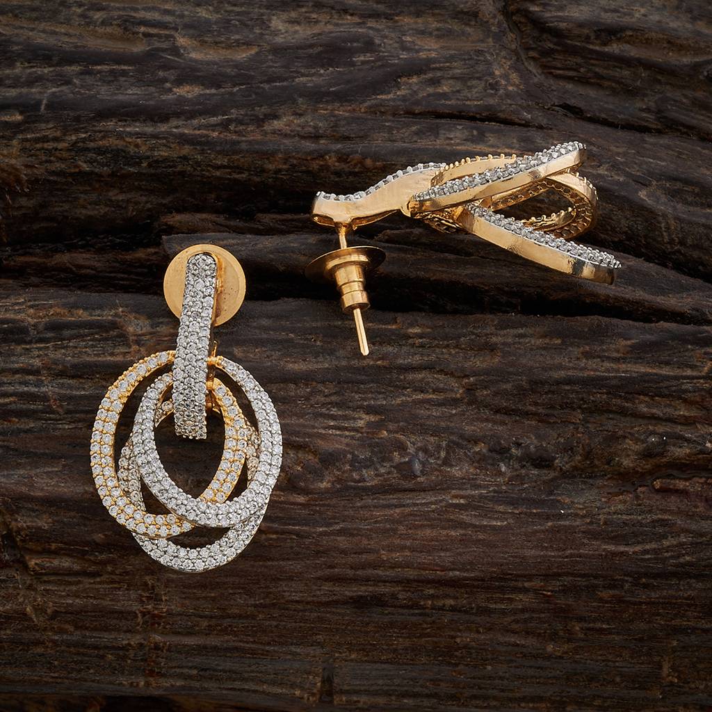 Kushal'S Fashion Jewellery Plated Party Zircon Drop Earrings-161791 : 398563