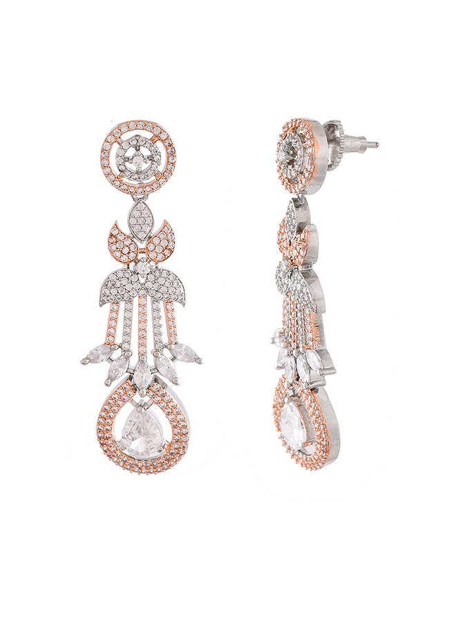 Sparkling Elegance Teardrop Cut Cz Cocktail Earrings : 8905124499643