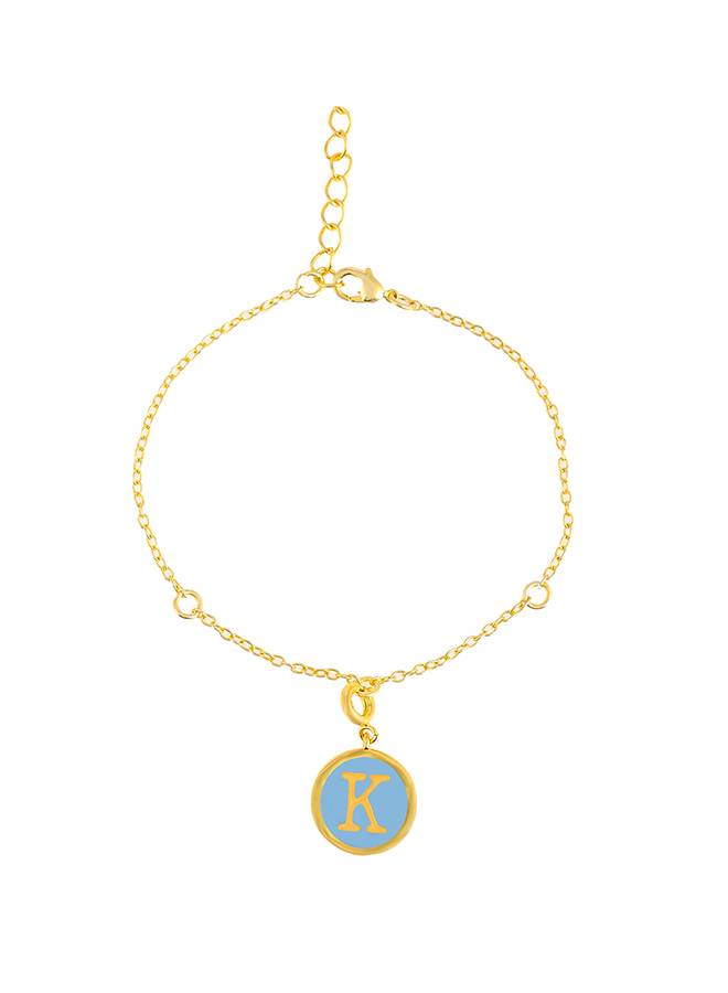 Valentine'S Day Collection Alphabet Blue Enamel Charm : 8905124491586