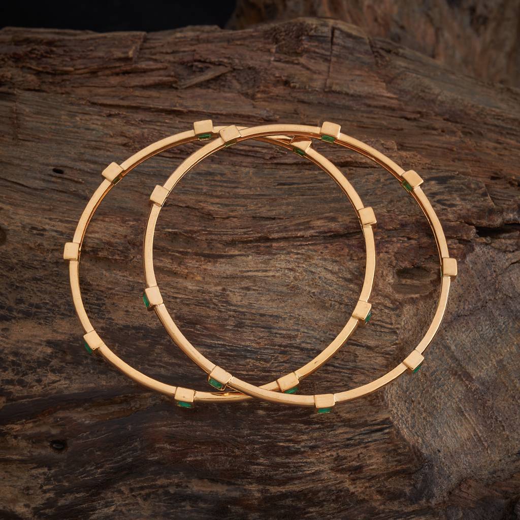 Kushal'S Fashion Jewellery Gold-Plated Party Zircon Bangle-170587 : 444340