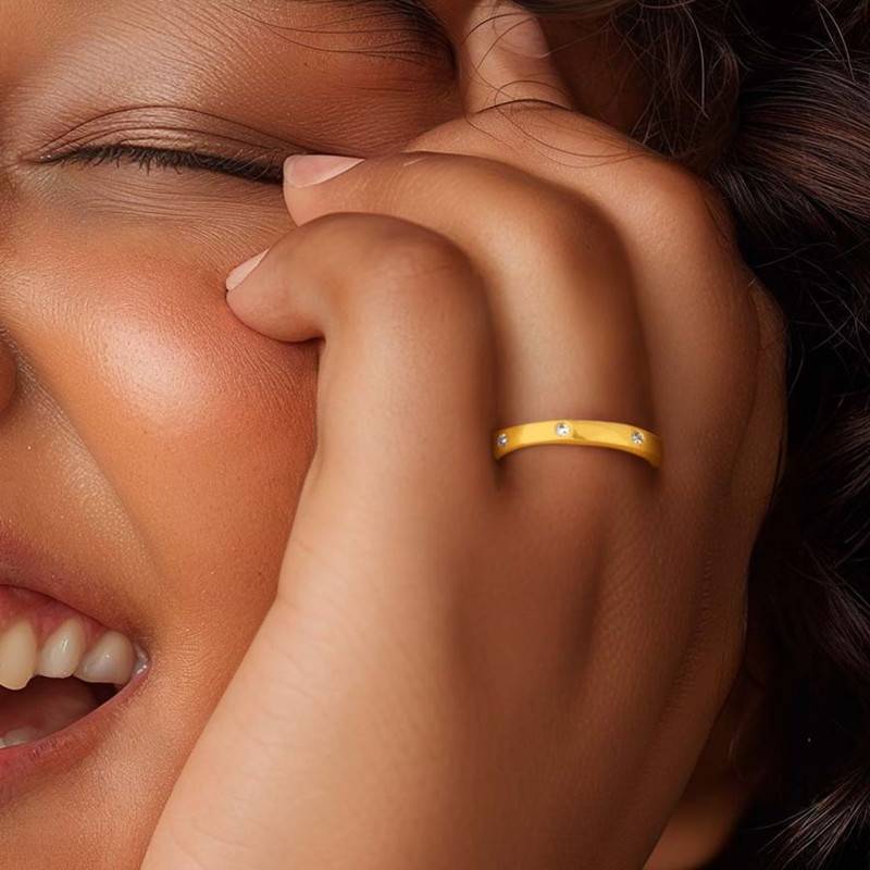 HOPE STERLING SILVER RING GOLD HOPE STERLING SILVER RING GOLD