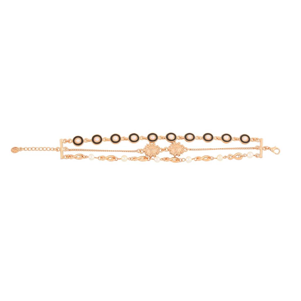 Estele Rosegold Plated Striking Bracelet For Women : 101889-RGBR
