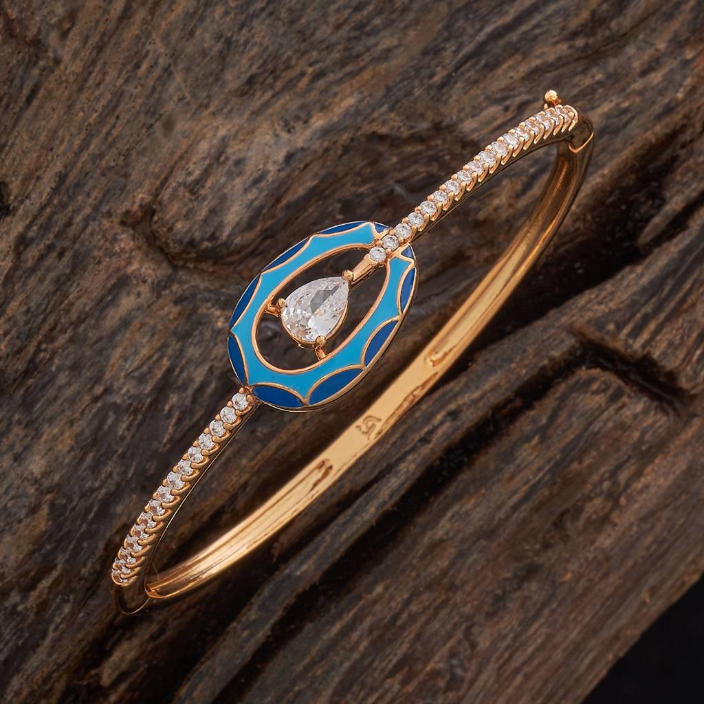 Kushal'S Fashion Jewellery  Gold-Plated Party Zircon Kada-182278 : 447618