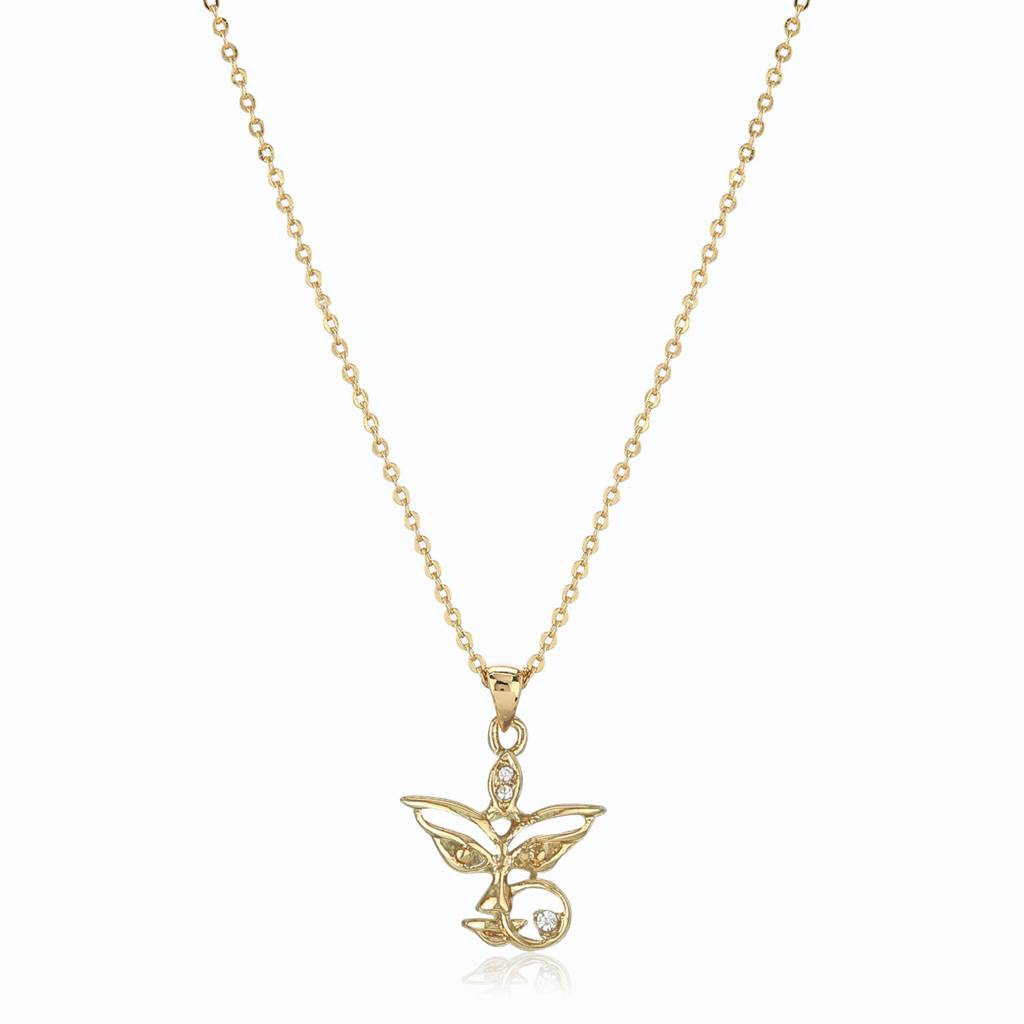 Estele Gold Plated Devotional Durga Ma Pendant With Crystals For Women : 840PENDANT