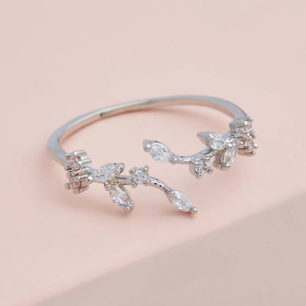 Kushal'S Fashion Jewellery -Plated Party Trendy Zircon Finger Ring -144608 : 347633