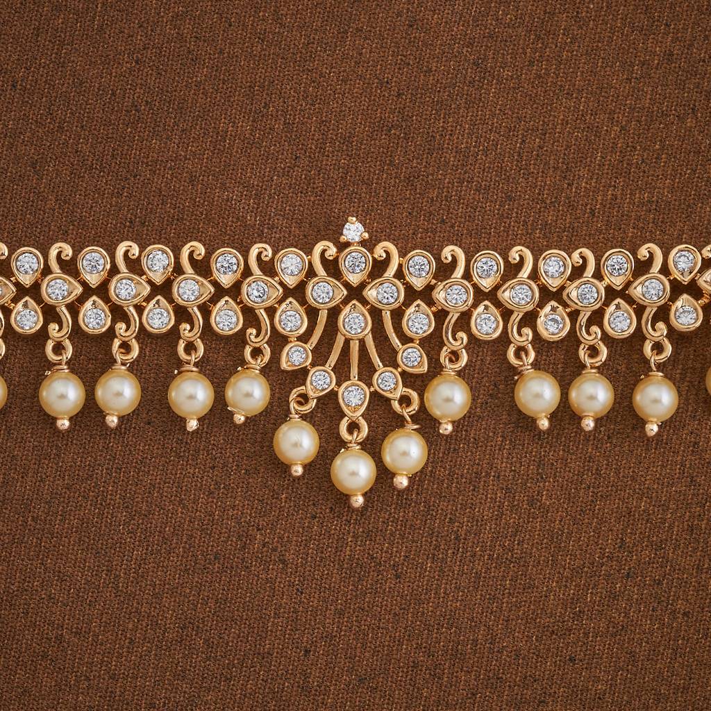 Kushal'S Fashion Jewellery White Gold-Plated Bridesmaid Zircon Belt : 417584