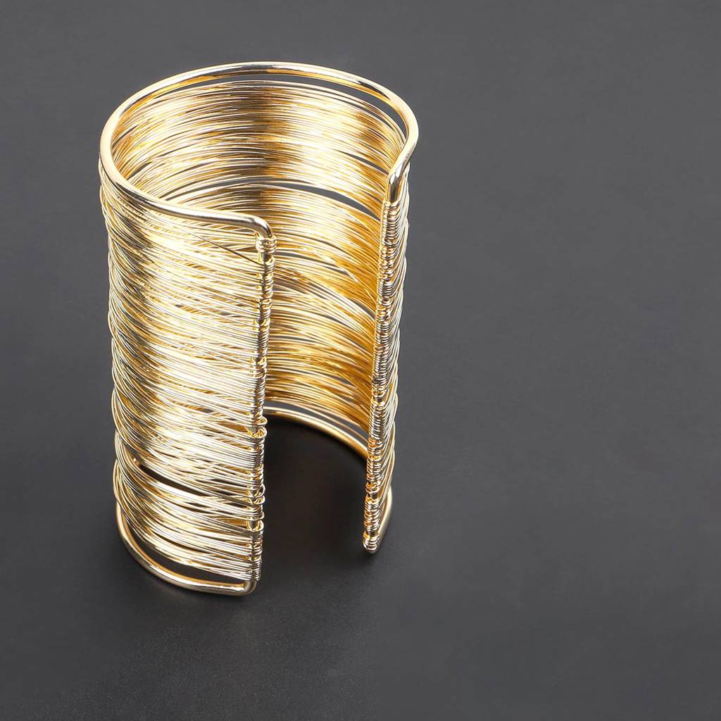 Gold Plated Fancy Adjustable Cuff Bracelet Fashion Jewellery Gift For Women & Girls : PX9BB03