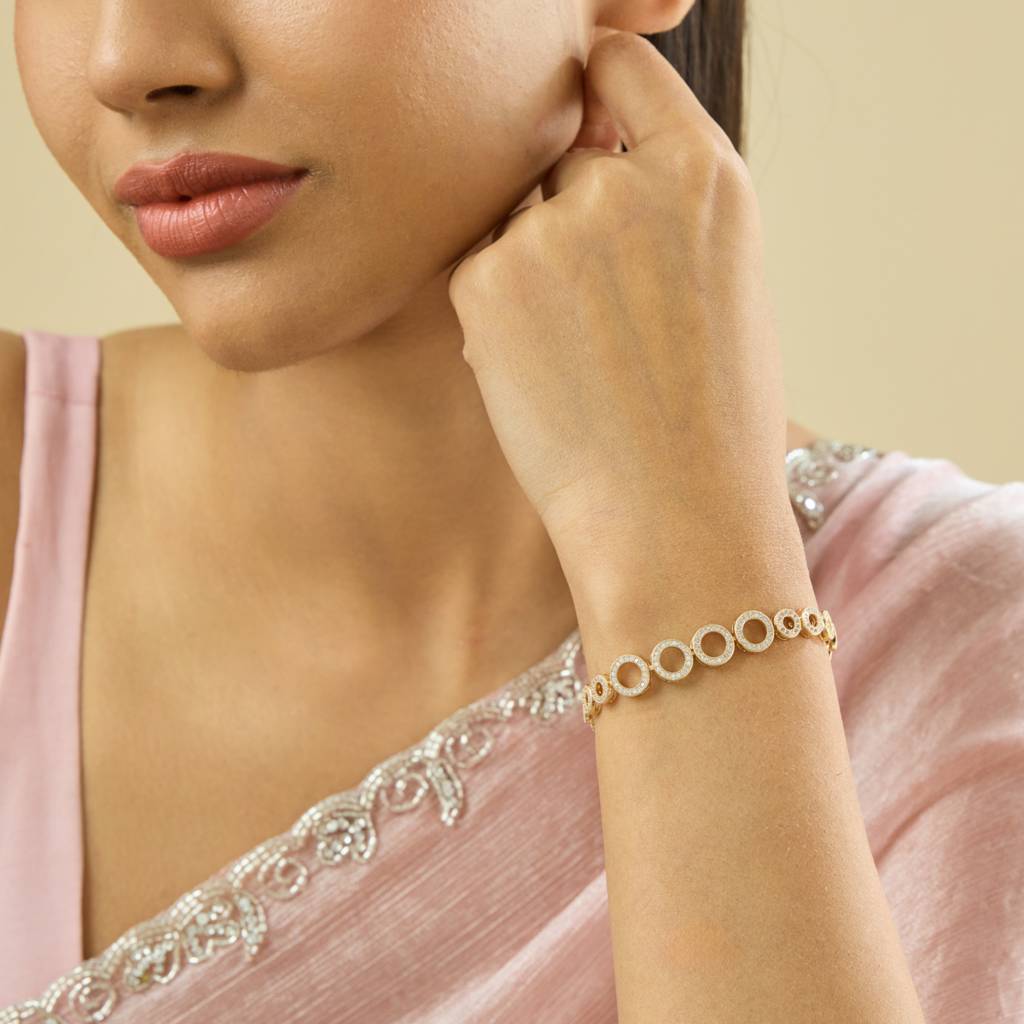 Kushal'S Fashion Jewellery Plated Party Zircon Bracelet-186636 : 445051