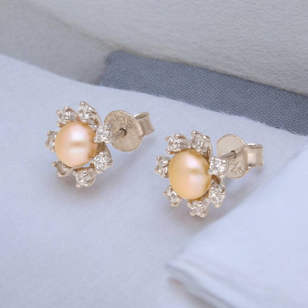 Ornate 925 Silver Stud Earrings : JPMAY-22-102