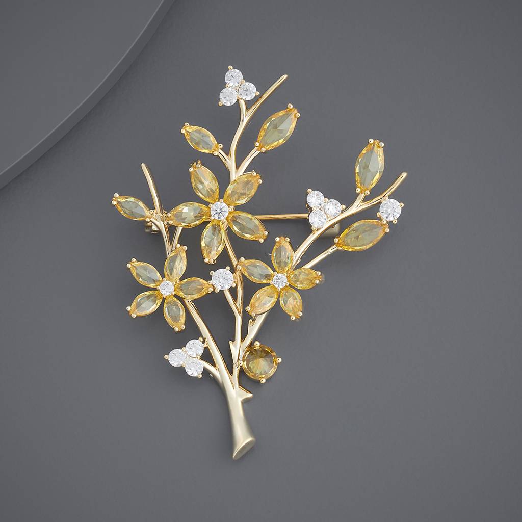 Kushal'S Fashion Jewellery Yellow Gold-Plated Party Trendy Zircon