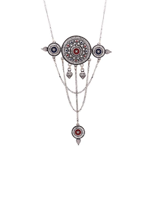 Mandala Circles Drop Style Necklace : 8907617912318