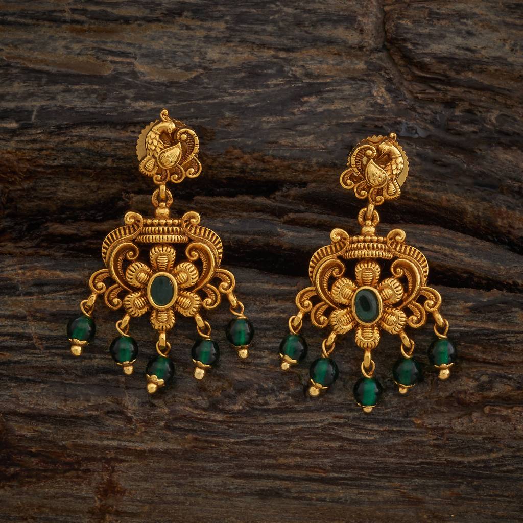 Kushal'S Fashion Jewellery Gold-Plated Festive Antique Earring-181382 : 433547