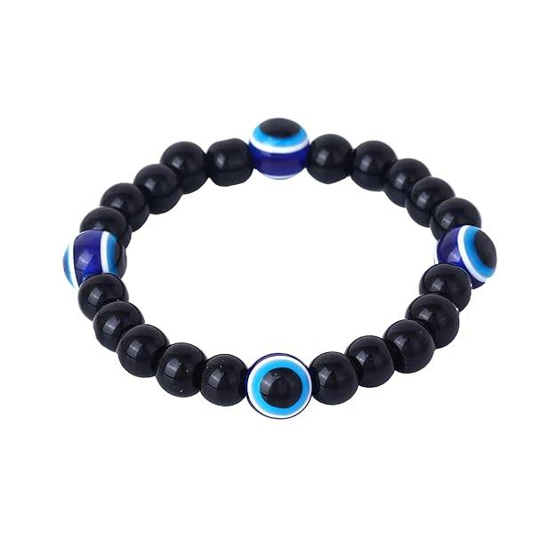Fashion Evil Eye Bracelet For Men & Women: Trendy & Contemporary Energy Protector Black Evil Eye Charm Br : OSAK003-BKBR