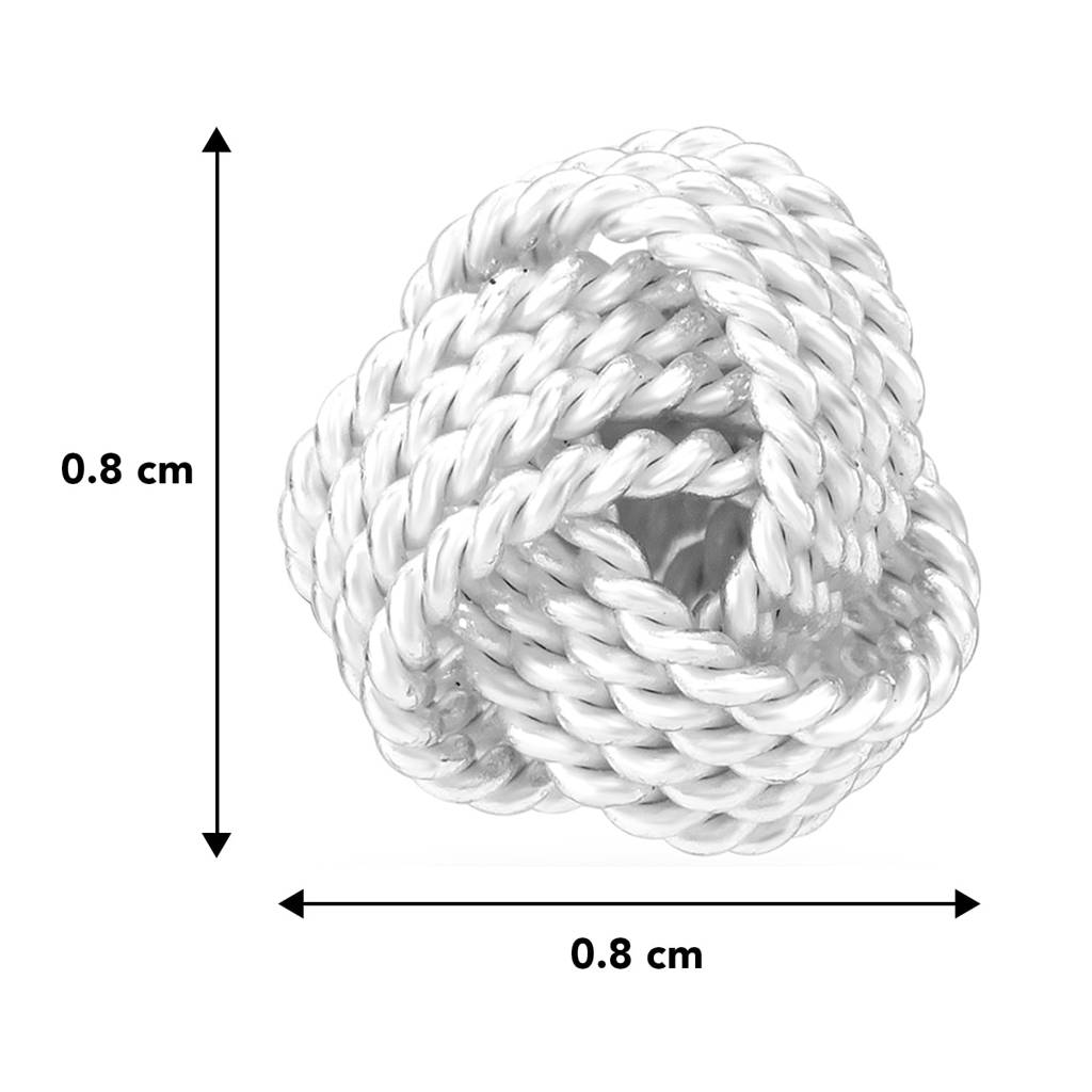 925 Sterling Silver Oxidised Anti Tarnish Small Stud Earrings Wire Love Knot Jewellery Collections Navratri Gift For : PF17E65