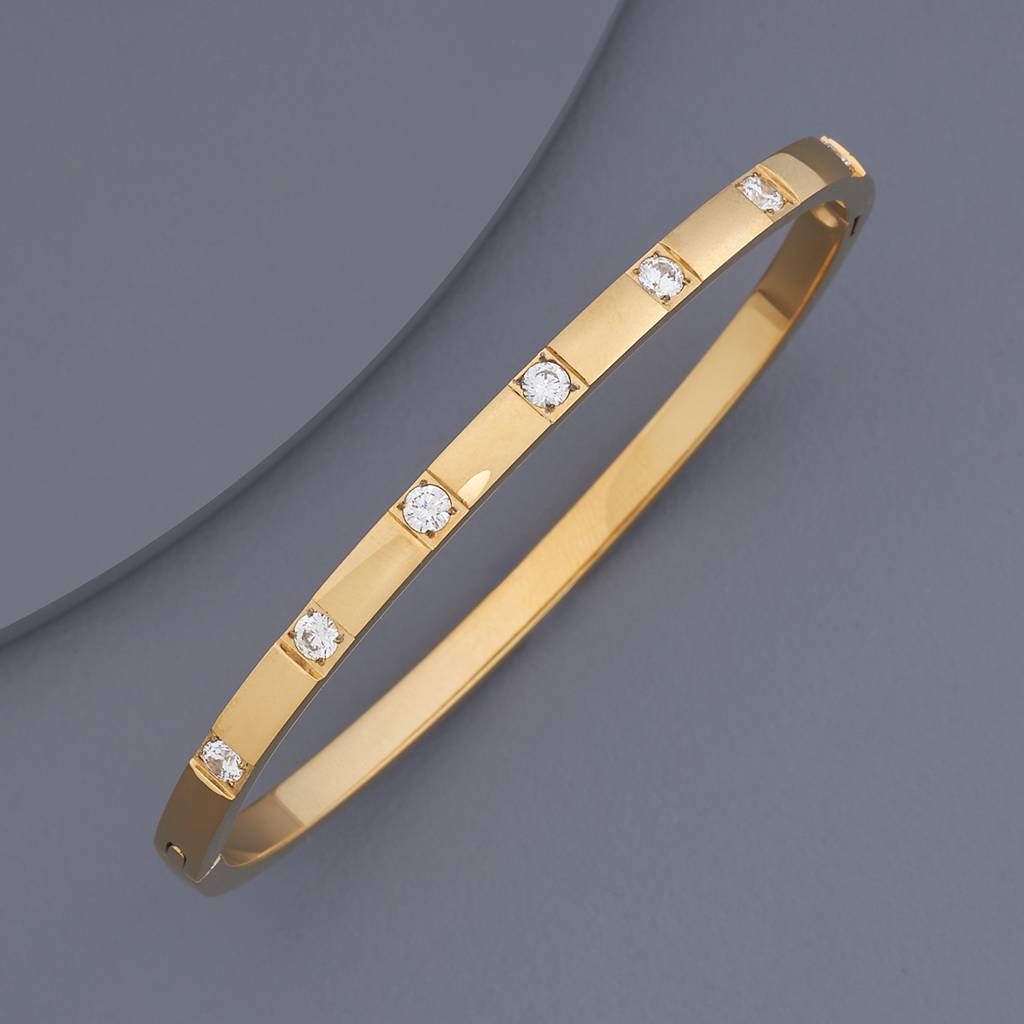 Kushal'S Fashion Jewellery White Plated Casual Wear Trendy Kada-180342 : 431064