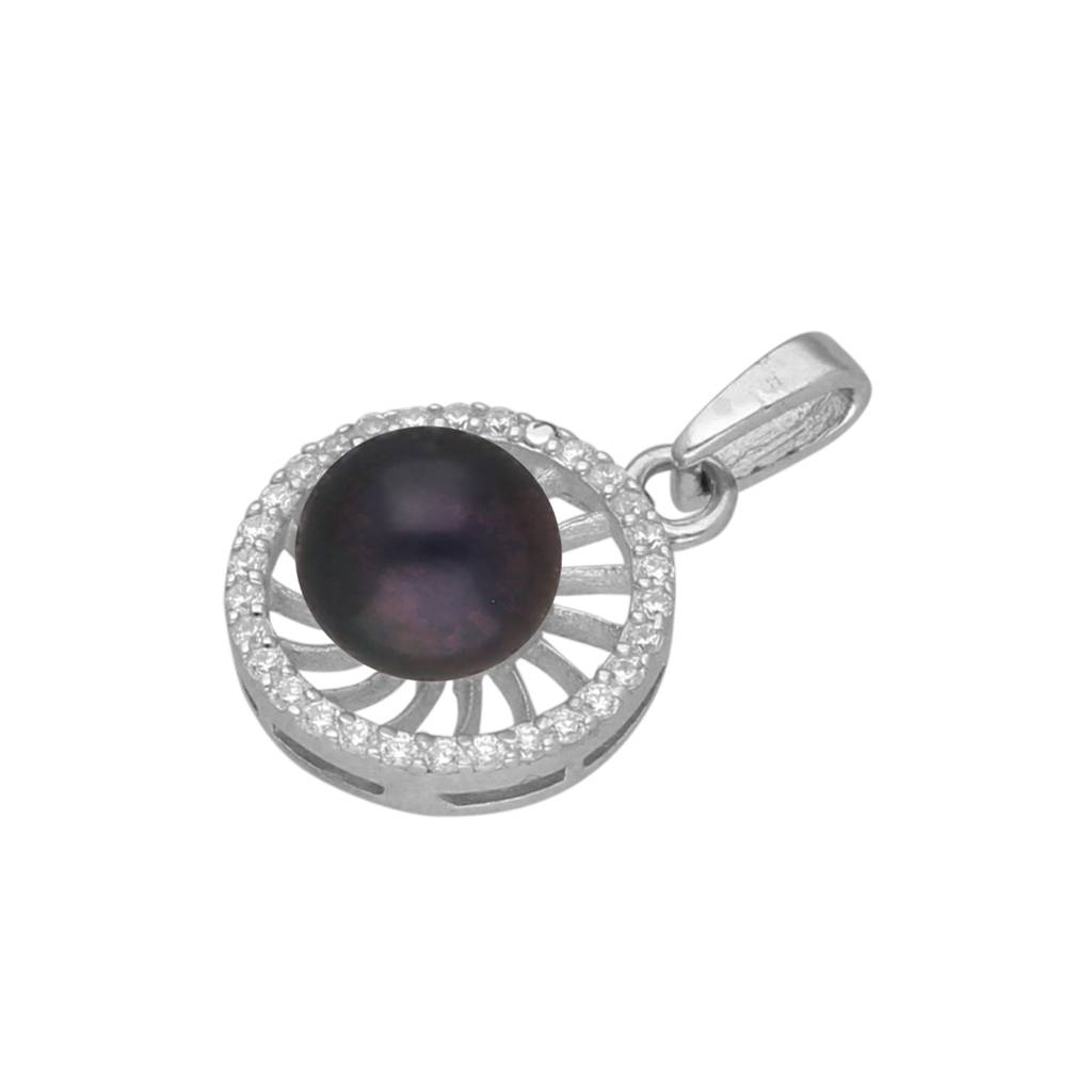 92.5 Sterling Silver Veda Simple Pearl Pendant : JPMAY-22-178