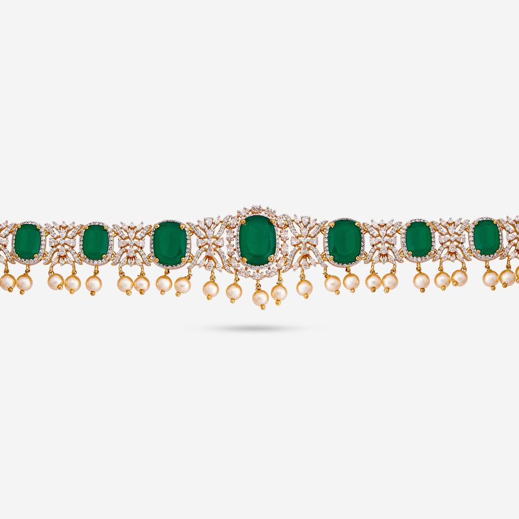 Kushal'S Fashion Jewellery Plated Ethnic Zircon Kamarband -440243 : 440243