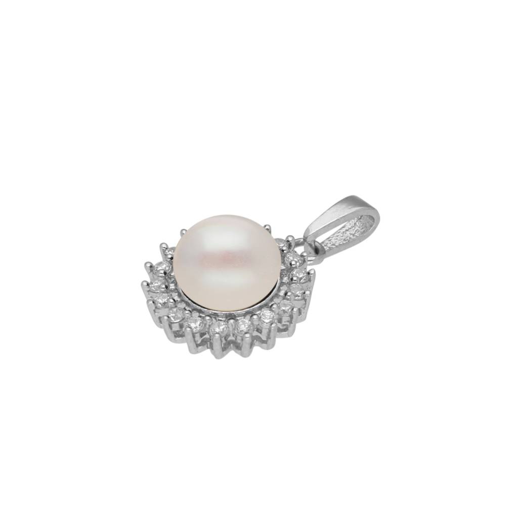 92.5 Silver Dhriti Simple Pearl Pendant : JPMAY-22-143
