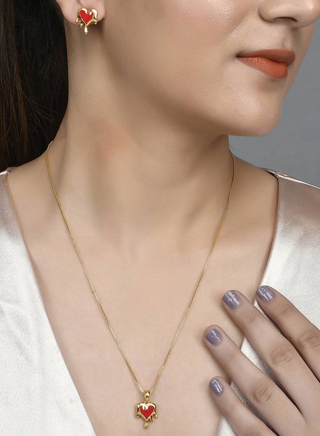 Valentine'S Day Collection Melting Hearts Pendant Set : 8905124490626