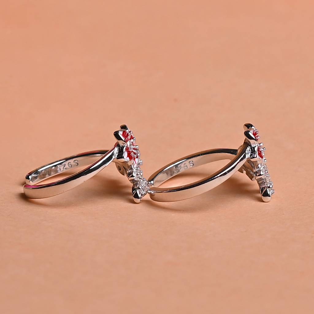 Blossom Trail Silver Toe Ring : SKU1021