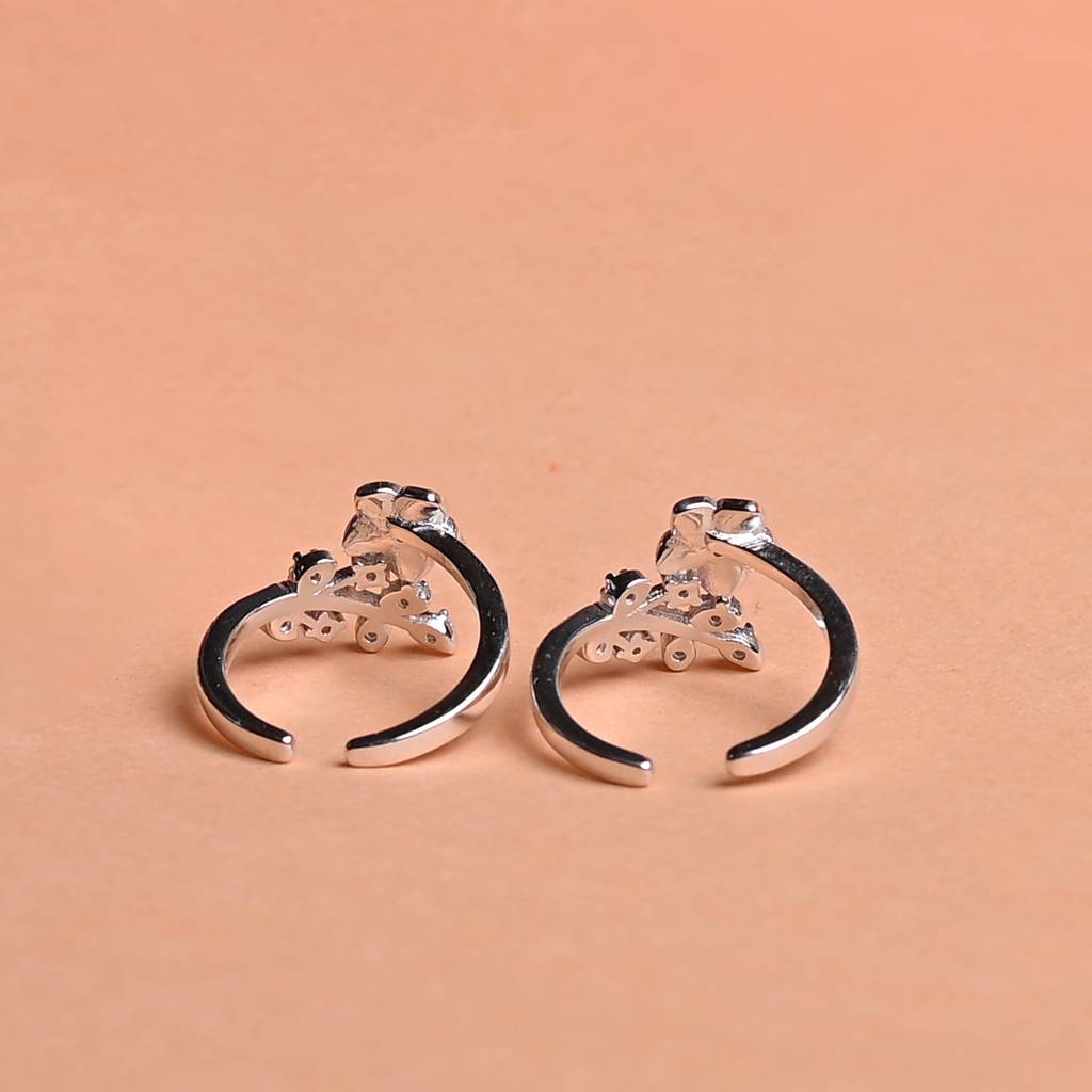 Blossom Trail Silver Toe Ring : SKU1021
