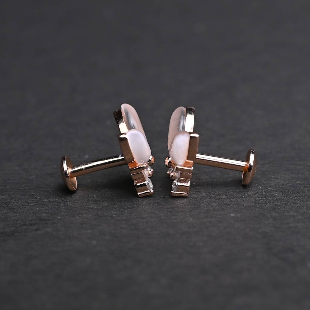 Blush Butterfly Dew Studs : SKU1018
